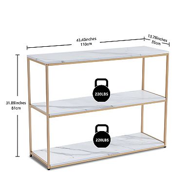 Console Tables for Entryway, Faux Marble Sofa Tables, Entryway Table