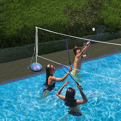 Poolmaster Deluxe Swimming Pool and Backyard Badminton Racket and Birdie Set
