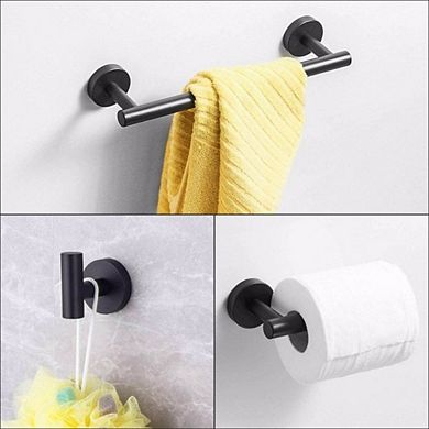 Bathroom Hardware Set Wall Mounted, 304 Stainless Steel Towel Bar and Hook Set