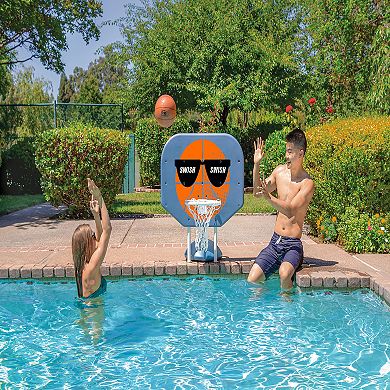 Poolmaster Pro Rebounder Poolside Basketball Game, Swish Swish, Green