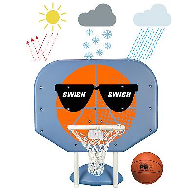 Poolmaster Pro Rebounder Poolside Basketball Game, Swish Swish, Green