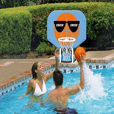 Poolmaster Pro Rebounder Poolside Basketball Game, Swish Swish, Green