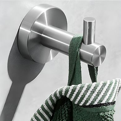 Bathroom Accessories Set- Robe Hooks, Towel Ring, and Bar