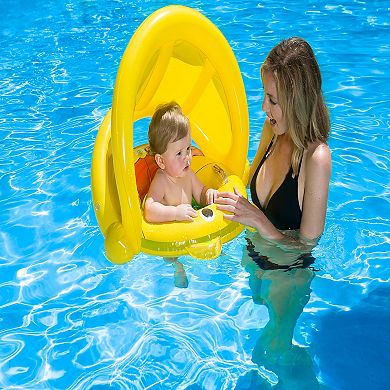 Poolmaster Baby Bear Swimming Pool Float Rider with Canopy