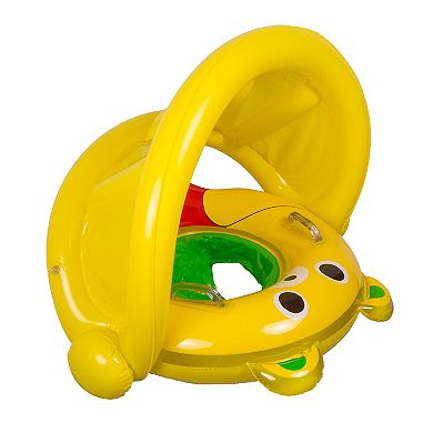 Poolmaster Baby Bear Swimming Pool Float Rider with Canopy