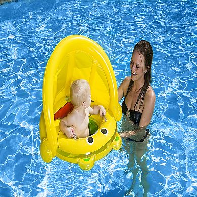 Poolmaster Baby Bear Swimming Pool Float Rider with Canopy