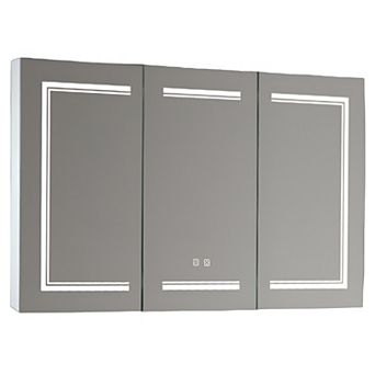 FCH Bathroom Wall Cabinet with 2 Plugs, 2 USB Ports and Anti-fog Features