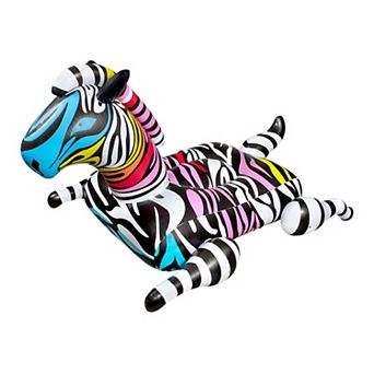 Poolmaster Rainbow Zany Zebra Jumbo Rider
