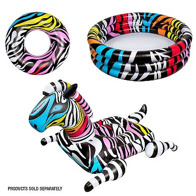 Poolmaster Rainbow Zany Zebra Jumbo Rider