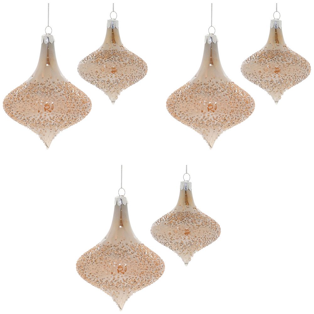 Textured Glass Tree and Onion Ornament (Set of 6) main image 0