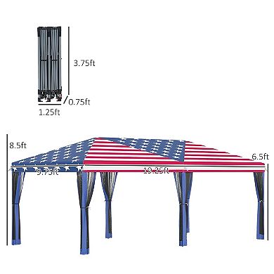 10' x 20' Pop Up Party Tent with Netting - Easy Setup Canopy with Mesh Enclosures for Protection