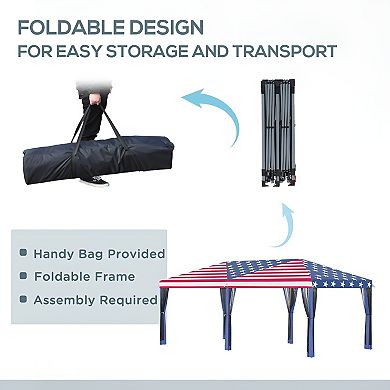 10' x 20' Pop Up Party Tent with Netting - Easy Setup Canopy with Mesh Enclosures for Protection