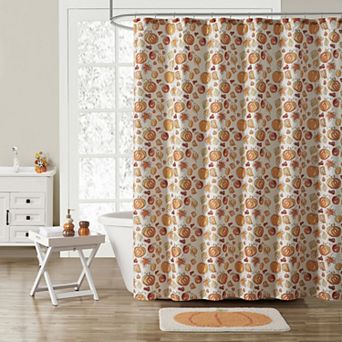 VCNY Home Pumpkins 16 pc Shower Curtain Bath Set