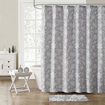 VCNY Home Winter Snowflake 16 pc Shower Curtain Bath Set
