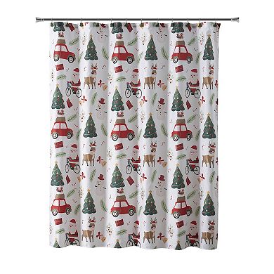 VCNY Home Holiday Santa Snowman 16-pc. Shower Curtain Bath Set