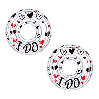 Poolmaster 2-Pack "Say I Do" Inflatable Swimming Pool Float Inner Tube