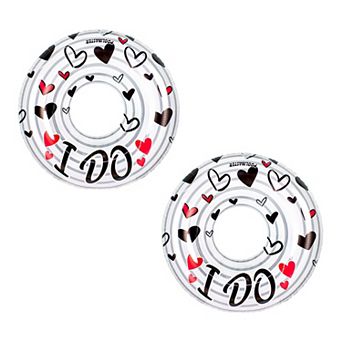 Poolmaster 2-Pack "Say I Do" Inflatable Swimming Pool Float Inner Tube