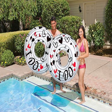 Poolmaster 2-Pack "Say I Do" Inflatable Swimming Pool Float Inner Tube