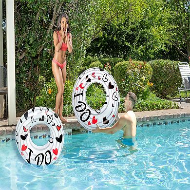 Poolmaster 2-Pack "Say I Do" Inflatable Swimming Pool Float Inner Tube