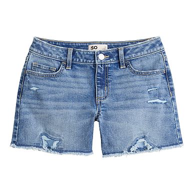 Girls 6-20 SO Mid Rise Denim Shorts in Regular and Plus