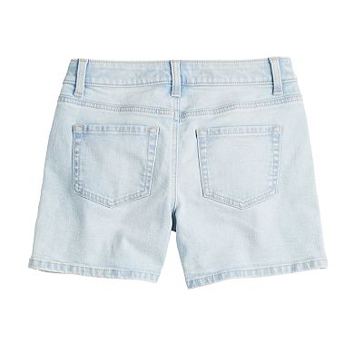 Girls 6-20 SO Mid-Rise Embroidered Denim Shorts in Regular and Plus Size