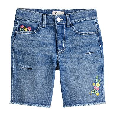 Girls 6-20 SO® Denim Bermuda Shorts in Regular and Plus Size