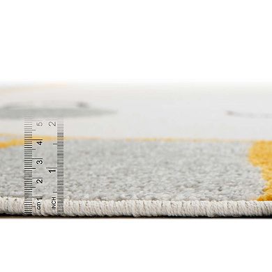 Unique Loom Smiling Sunshine Whimsy Kids Rug