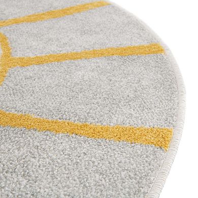 Unique Loom Smiling Sunshine Whimsy Kids Rug