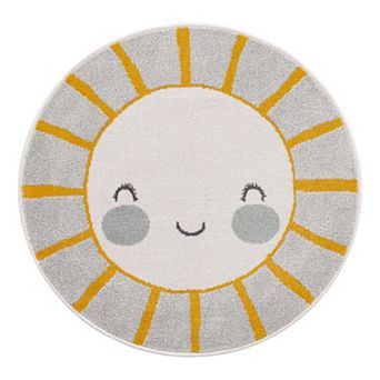 Unique Loom Smiling Sunshine Whimsy Kids Rug