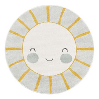 Unique Loom Smiling Sunshine Whimsy Kids Rug