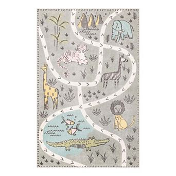 Unique Loom Jungle Whimsy Kids Rug