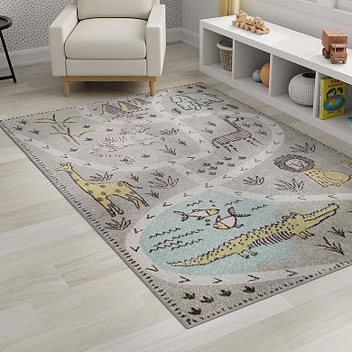 Unique Loom Jungle Whimsy Kids Rug
