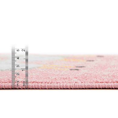 Unique Loom Llama Whimsy Kids Rug