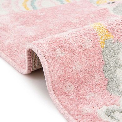 Unique Loom Llama Whimsy Kids Rug