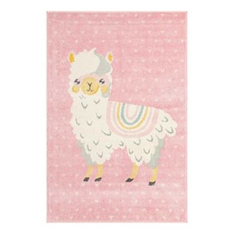 Unique Loom Llama Whimsy Kids Rug