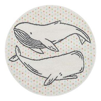 Unique Loom Whales Whimsy Kids Rug