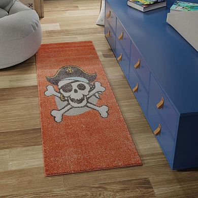 Unique Loom Pirate Whimsy Kids Rug