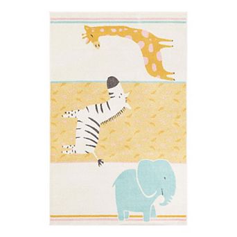 Unique Loom Wildlife Whimsy Kids Rug
