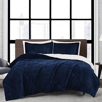 London Fog Corduroy Comforter Set with Shams