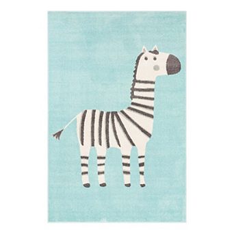 Unique Loom Zebra Whimsy Kids Rug
