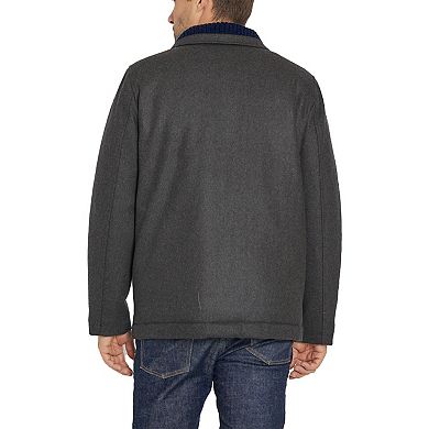 Men's IZOD Wool Blend Knit Collar Coat