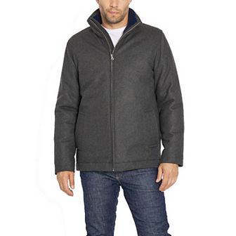 Men's IZOD Wool Blend Knit Collar Coat