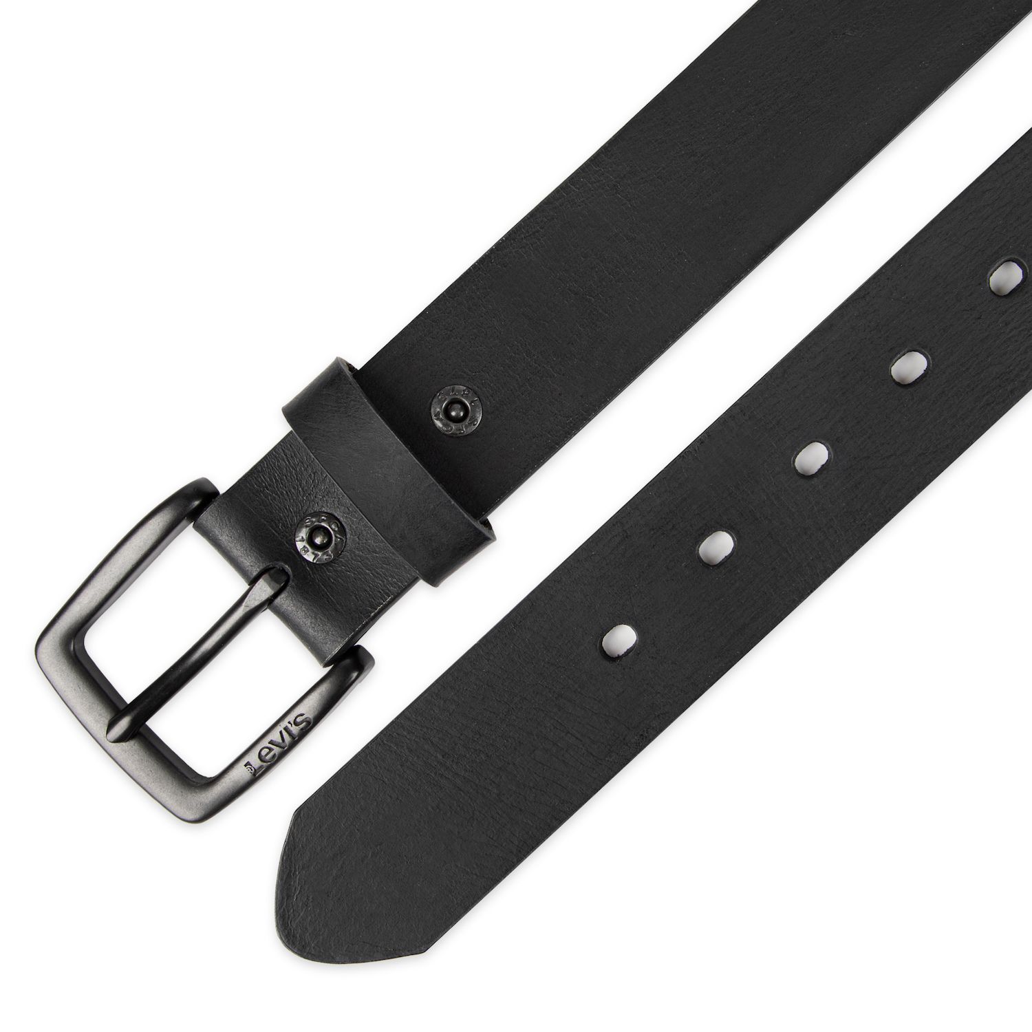 Florsheim Men's 38mm Casual Belt - Full Grain Leather, Beveled Edge, Brushed Metal Buckle