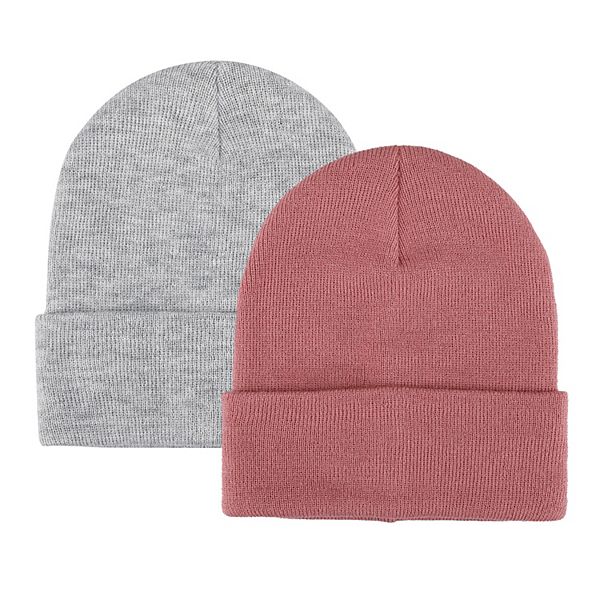 Men's Wembley 2-Pack Beanie Set - Heather Grey And Blush