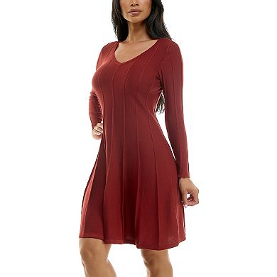 Women's Nina Leonard A-Line Sweater Dress