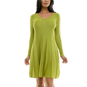 Women's Nina Leonard A-Line Sweater Dress