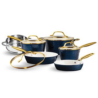Gotham Steel PRO Natural Hammered Collection 10 pc Nonstick Cookware Set