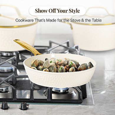Gotham Steel Natural Hammered Collection Pro 3-pc. Nonstick Frying Pan Set