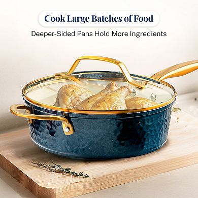 Gotham Steel Natural Hammered Collection Pro 20-pc. Nonstick Cookware Set