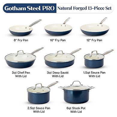 Gotham Steel 13-Piece Natural Collection Ultra Performance Ceramic Nonstick Cookware Set